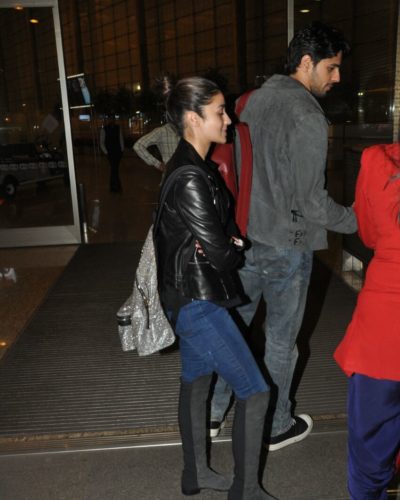 Alia Bhatt, Sidharth Malhotra at the airport