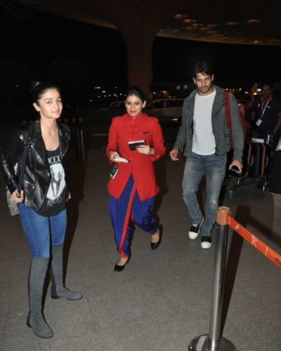 Alia Bhatt, Sidharth Malhotra at the airport