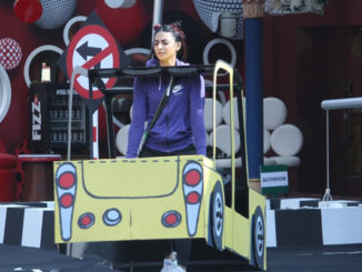 Bani performs the BB Taxi stand task