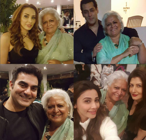 Iulia Vantur, Salman Khan, Arbaaz Khan, Daisy Shah, Sngeeta Bijlani with Bina Kak