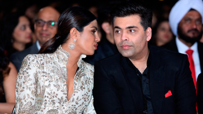 Priyanka Chopra with Karan Johar at a recent awards function