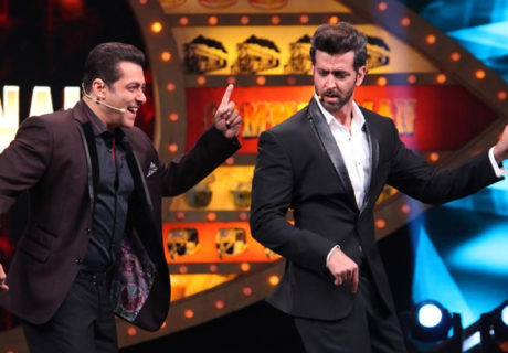 Hrithik Roshan shakes a leg with Salman Khan