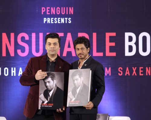 Karan Johar, Shah Rukh Khan at the launch of An Unsuitable Boy