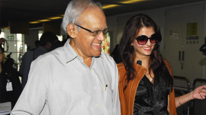 Aishwarya Rai Bachchan with father Krishnaraj Rai