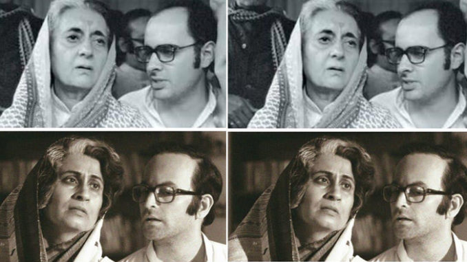 Neil Nitin Mukesh as Sanjay Gandhi, Supriya Vinod as Indira Gandhi in Indu Sarkar