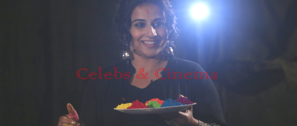 Vidya Balan celebrates Holi during Begum Jaan promotions