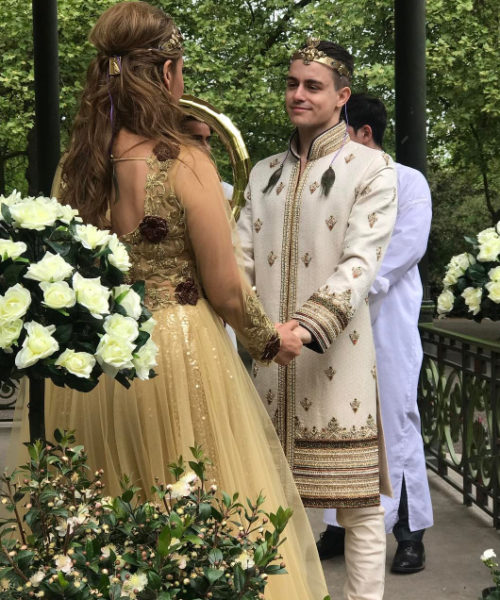 Sofia Hayat, Vlad Stanescu at their Egyptian-themed wedding