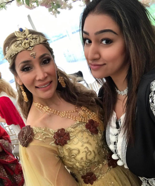 Sofia Hayat with a guest at the wedding