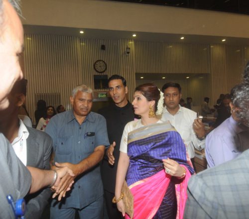 Twinkle Khanna, Akshay Kumar arrive for the 64th National Film Awards ceremony