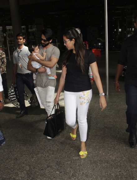 Shahid Kapoor, Mira Rajput, Misha Kapoor