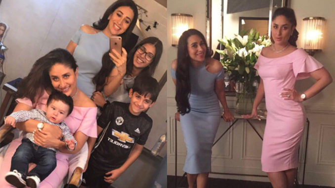 Kareena Kapoor Khan with son Taimur Ali Khan Pataudi; Karisma Kapoor with kids Samiera and Kiaan Raj Kapoor. Image Courtesy: Instagram