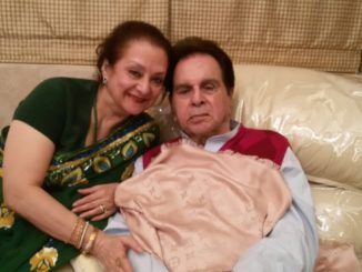 Dilip Kumar with wife Saira Banu