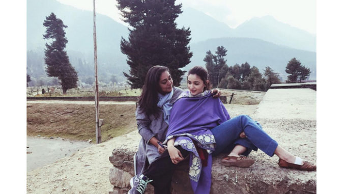 Alia Bhatt with Meghna Gulzar in Kashmir. Image Courtesy: Instagram