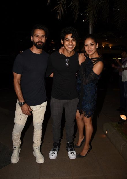 Shahid Kapoor, Ishaan Khatter and Mira Rajput Kapoor