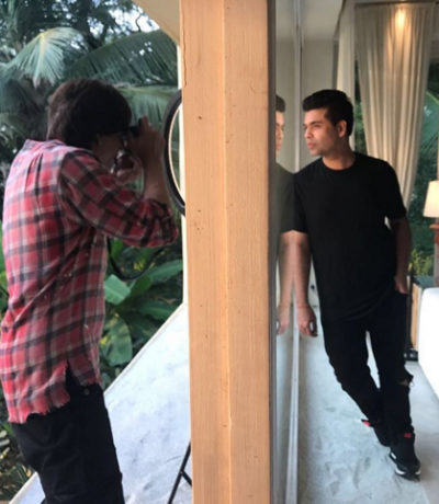 Shah Rukh Khan captures Karan Johar at his Alibaug bungalow